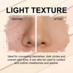 3-Color Cream Concealer Palette for Dark Circles and Blemishes