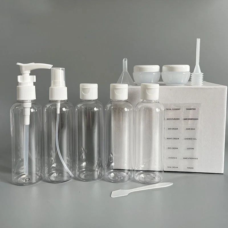 11-Piece Travel Refillable Cosmetic Bottle Set