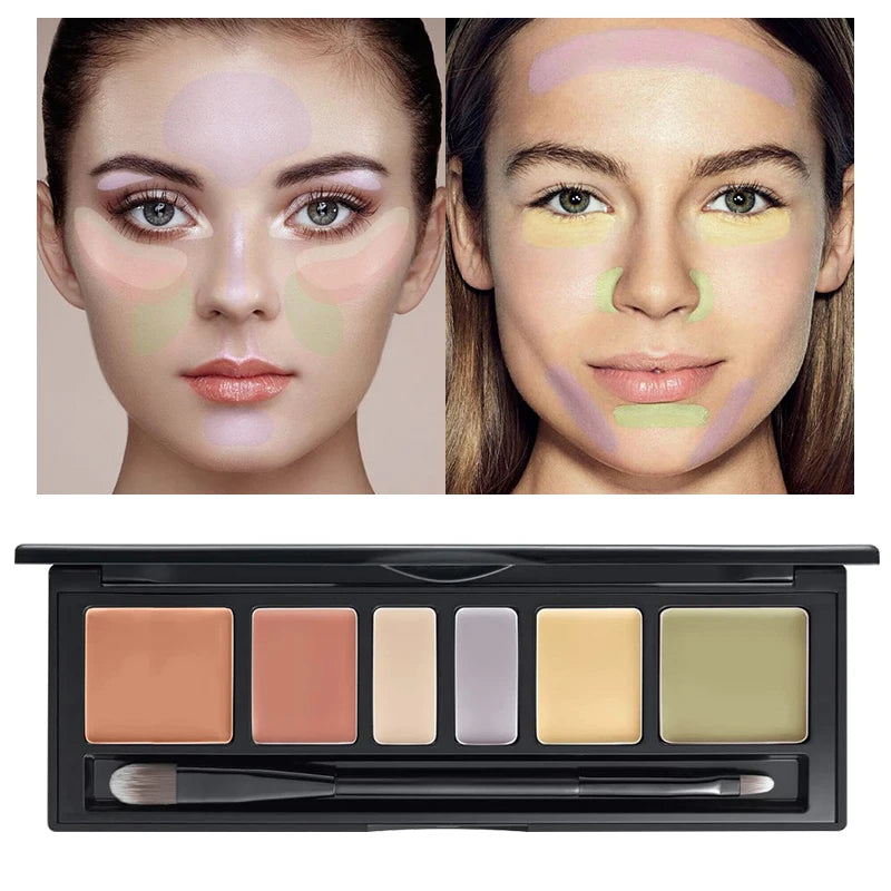 6-Color Professional Face Concealer and Corrector Palette