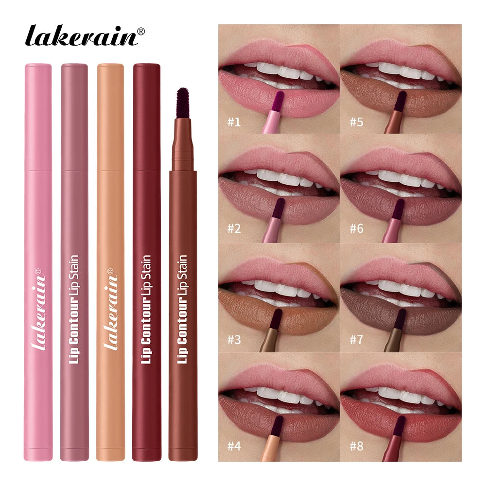 Dual-Sided Long-Lasting Lip Stain and Liner Pen