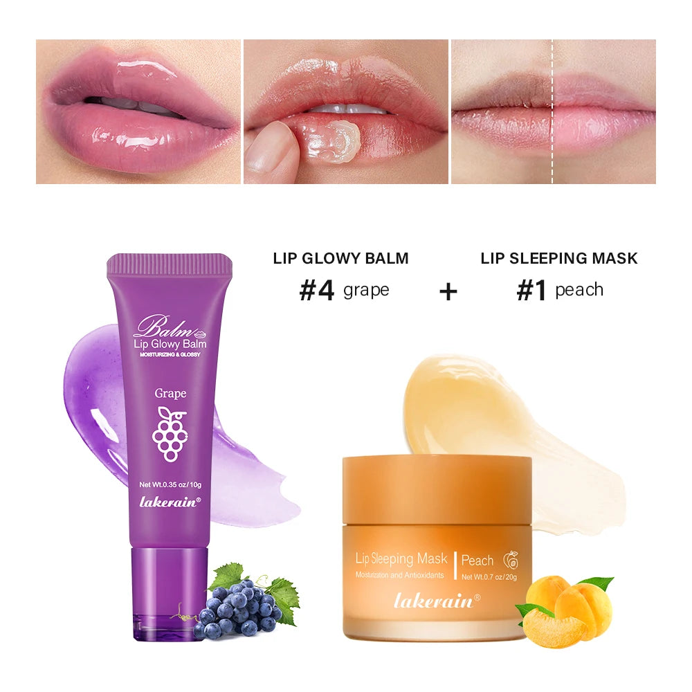 Moisturizing Lip Balm and Overnight Recovery Mask Set - 33