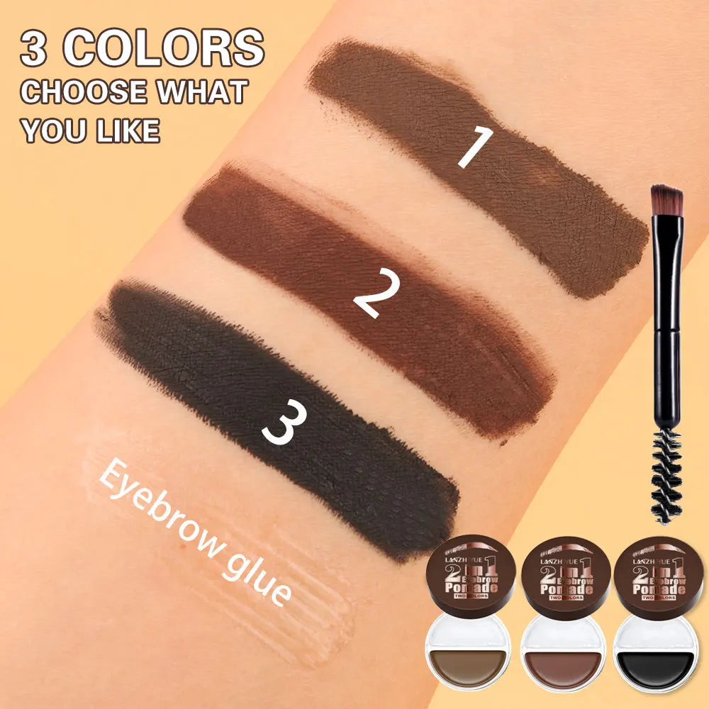 Waterproof 2-in-1 Dual Color Eyebrow Enhancer Gel