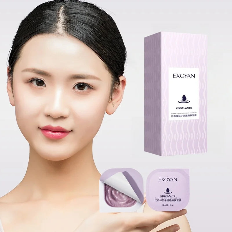 Eggplant Pore Cleansing and Moisturizing Face Mask Set - 8
