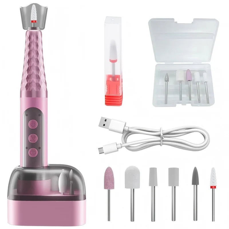 Portable Cordless Electric Nail Drill Kit