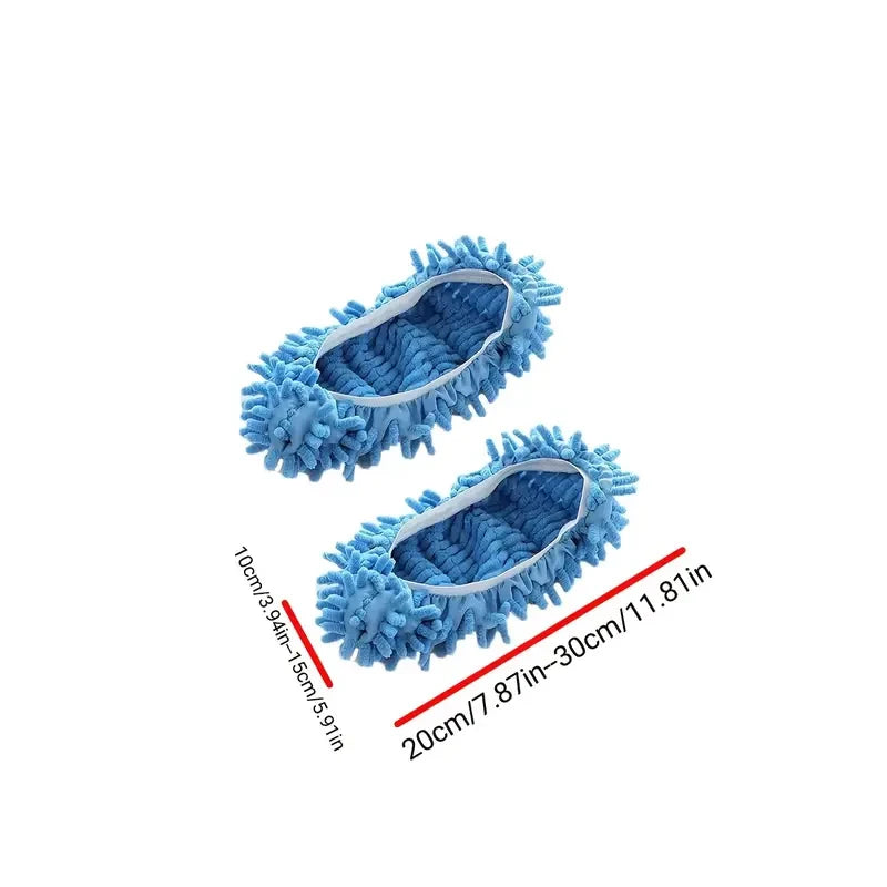 Chenille Microfiber Mop Shoe Covers for Hands-Free Floor Cleaning