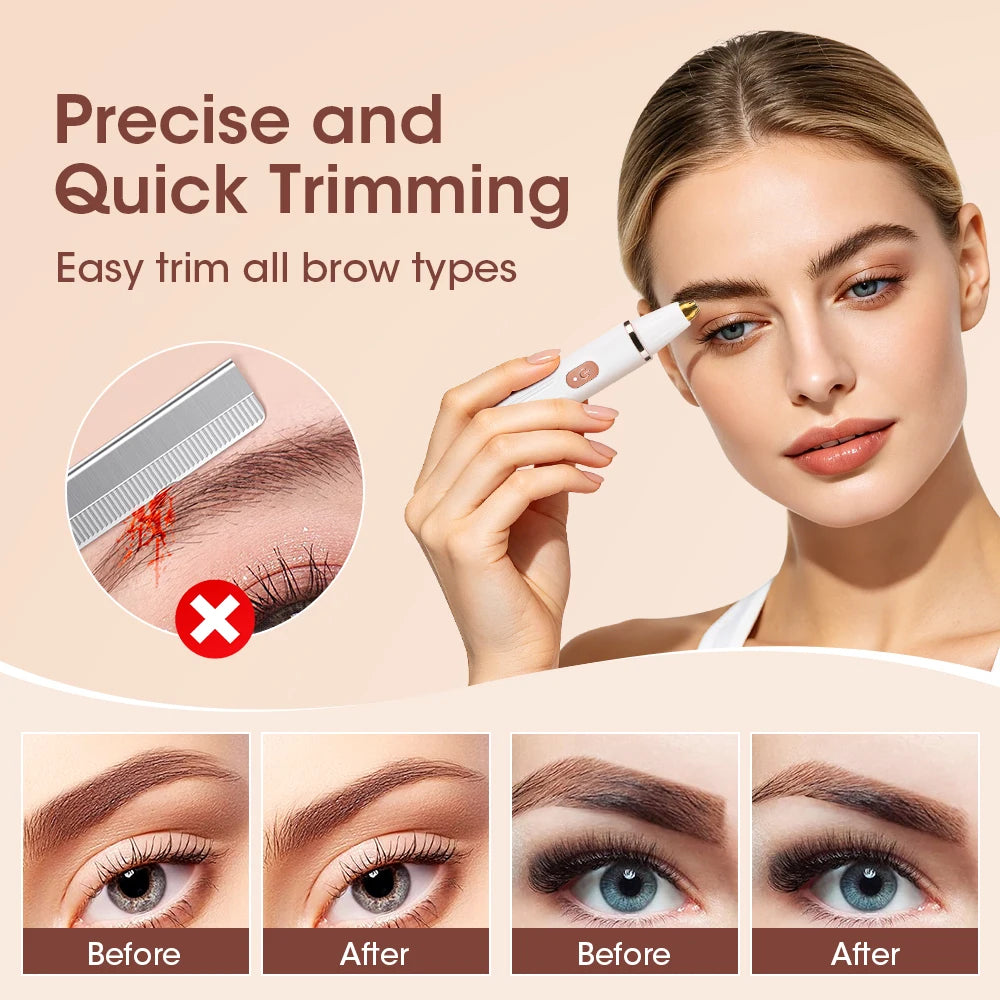 2-in-1 Electric Eyebrow and Nose Hair Trimmer - 8