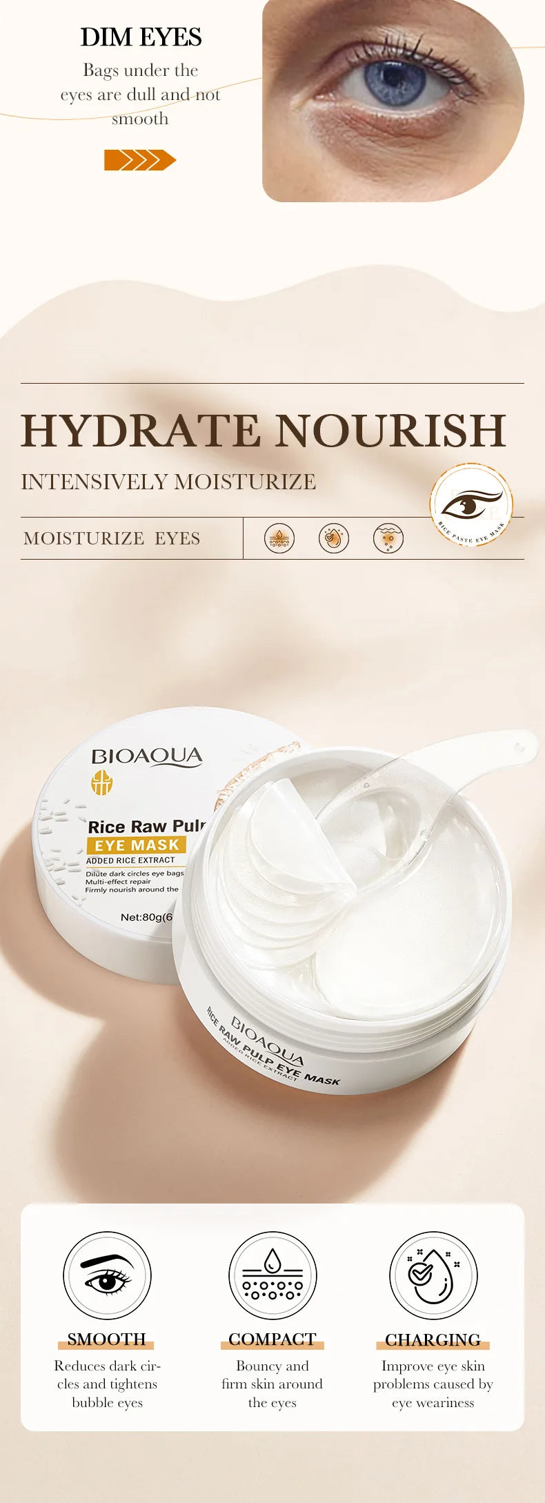 Hydrating Collagen Eye Patches for Dark Circles and Puffiness