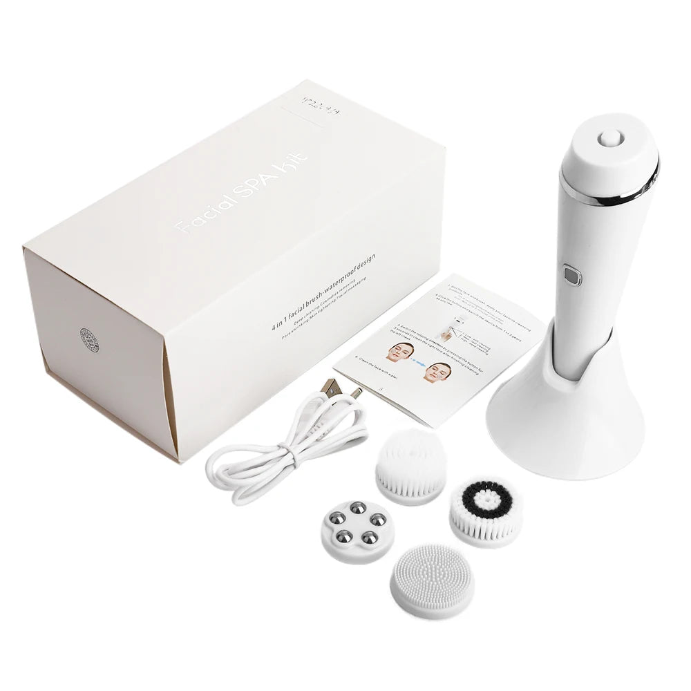 4-in-1 Electric Facial Cleansing Brush and Massager - 19