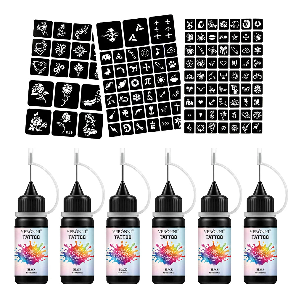 DIY Temporary Tattoo Gel Kit for Body Art