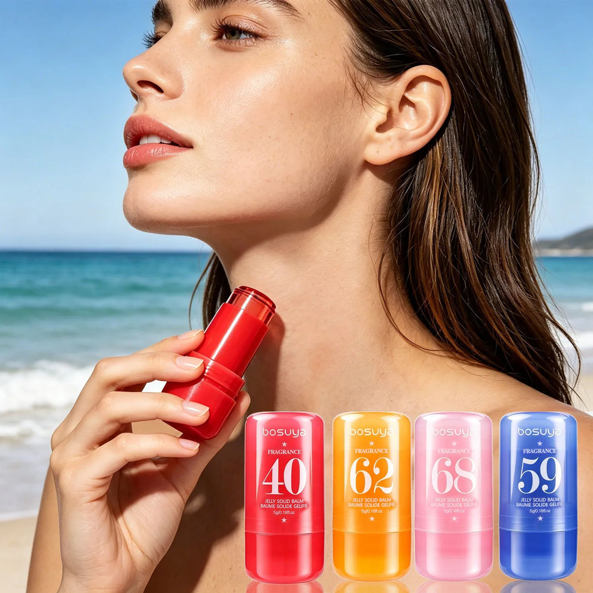 4-Pack Portable Jelly Solid Fragrance Perfume Stick Set