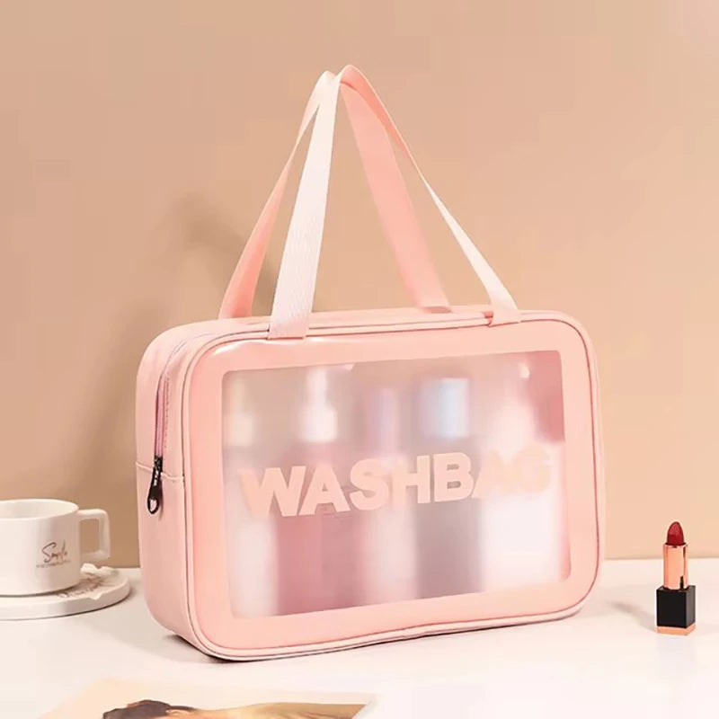 Waterproof Transparent Large Capacity Cosmetic Travel Bag - 9