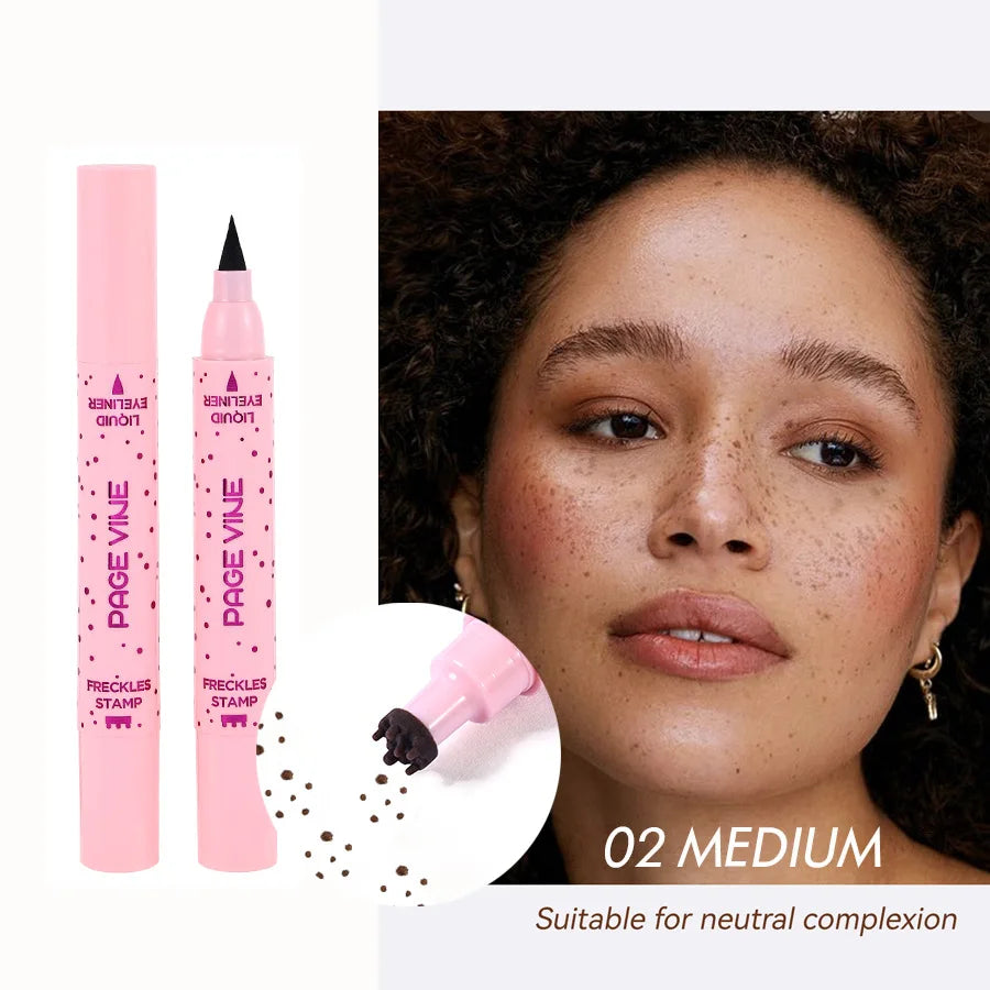 2-in-1 Waterproof Freckle Stamp and Eyeliner Pen