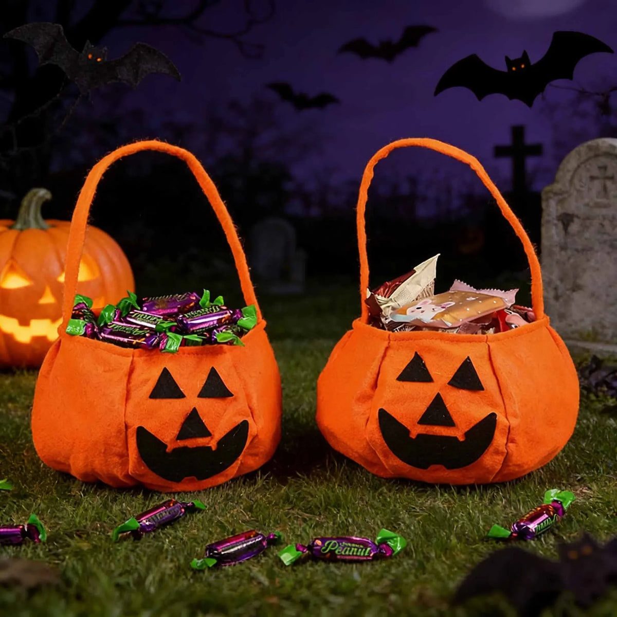 Festive Halloween Candy Trick-or-Treat Bag for Kids