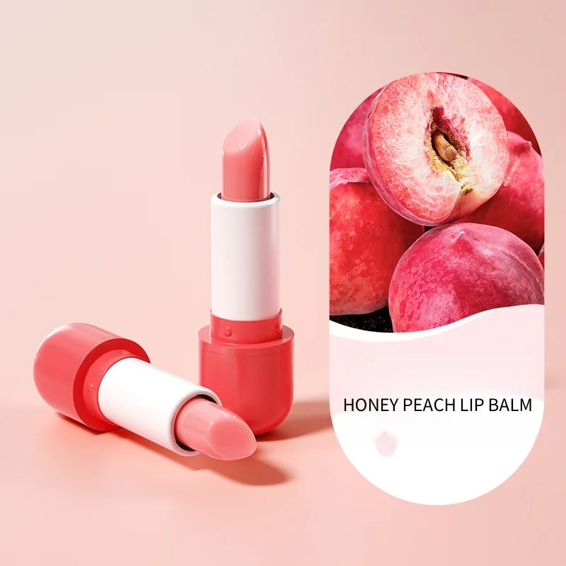 Color-Changing Peach Moisturizing Lip Balm
