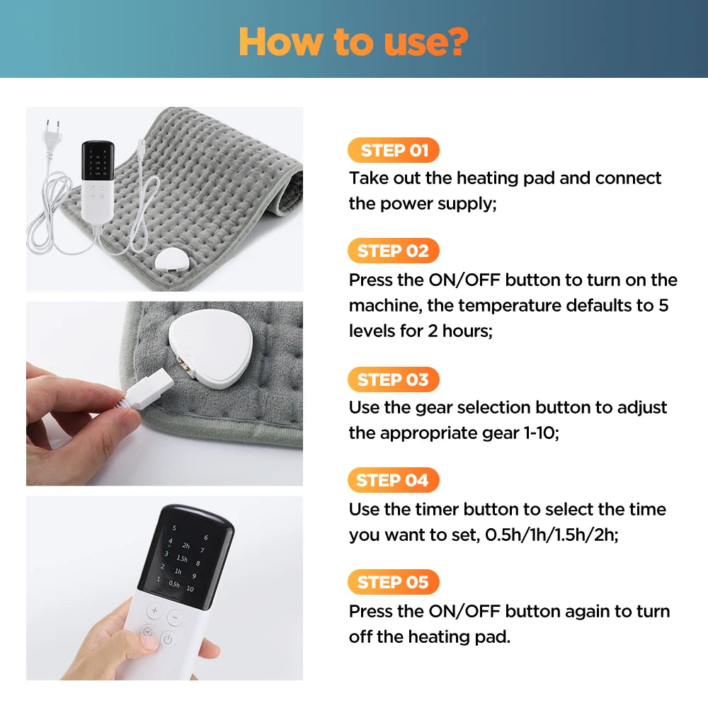 Electric Heating Pad for Pain Relief and Muscle Relaxation - 18
