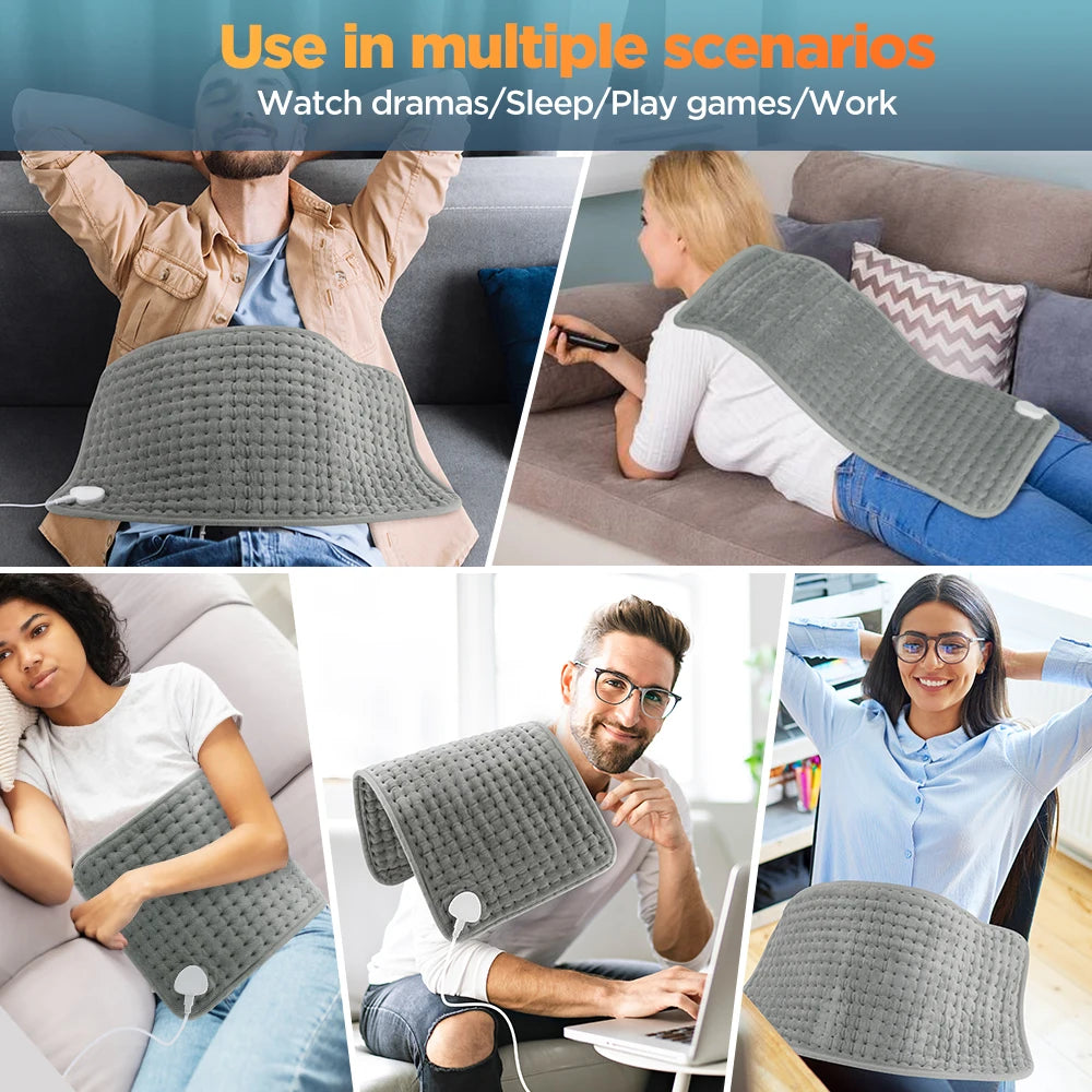 Electric Heating Pad for Back Pain and Muscle Relief