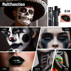 White Liquid Foundation and Black Lipstick Set for Cosplay