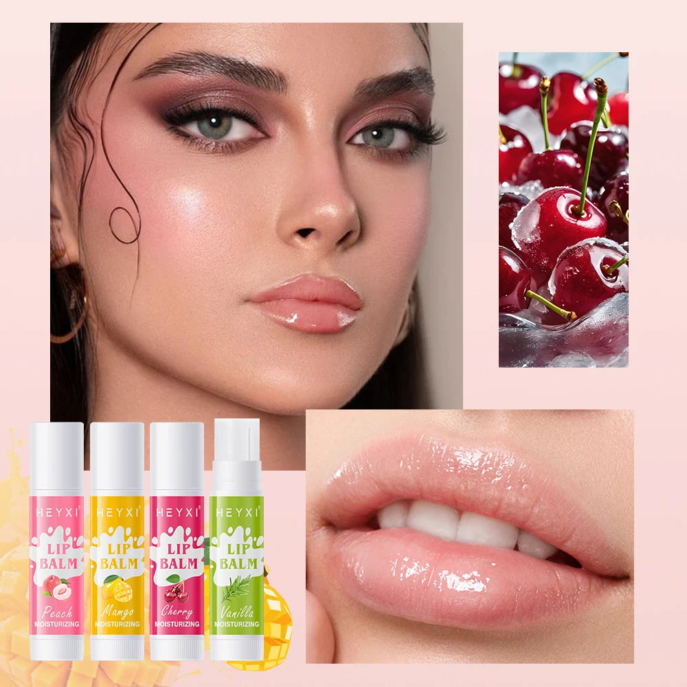 12-Piece Fruity Moisturizing Lip Balm Set for Dry Lips
