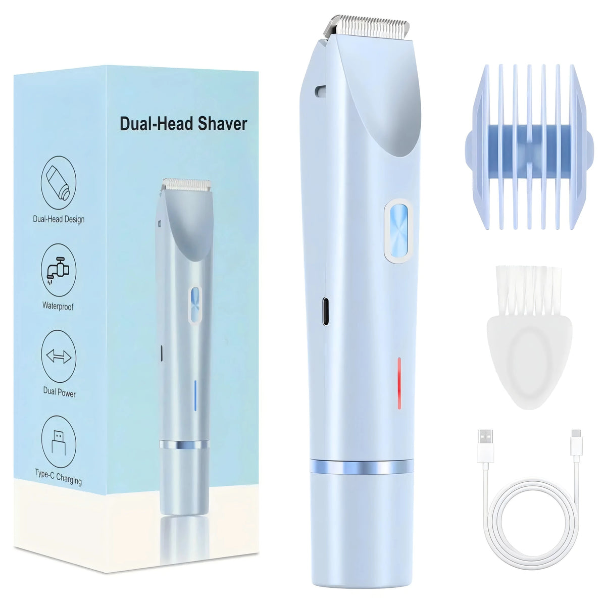 2-in-1 Electric Painless Hair Remover for Face and Body