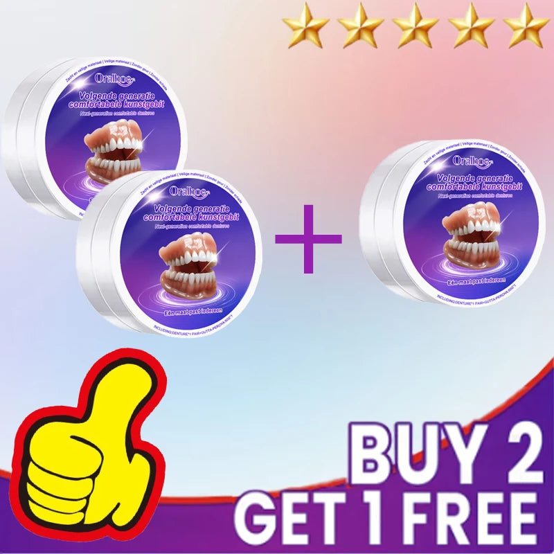 Flexible Cosmetic Denture Set for Natural Smile