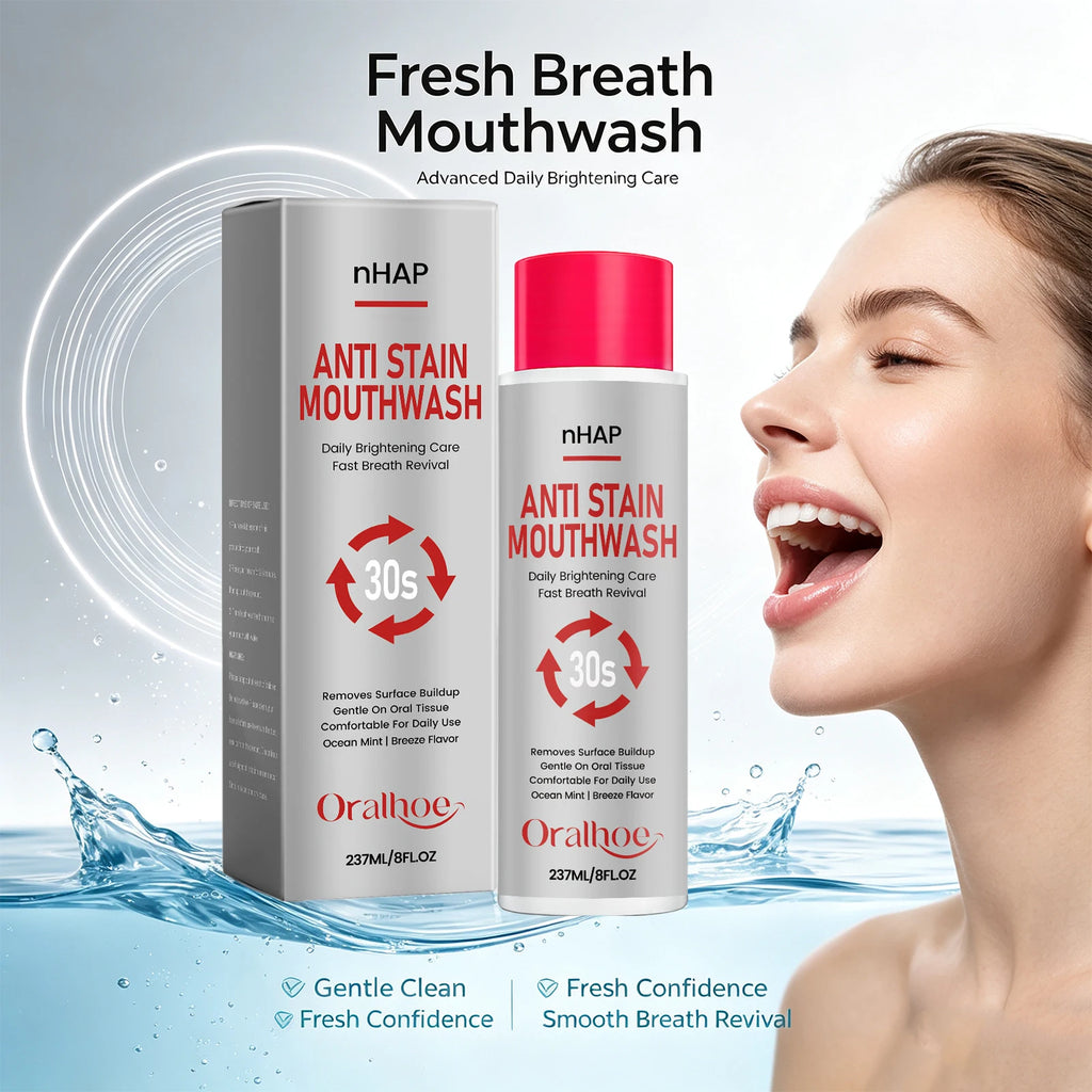 Anti-Stain Whitening Mouthwash for Fresh Breath