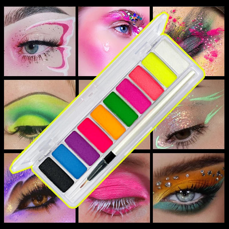 10-Color UV Glow Face and Body Paint Palette - 5