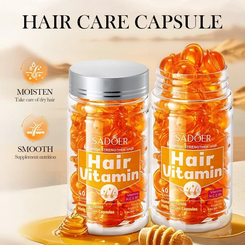 Hair Repair Vitamin Serum Capsules for Smooth Frizzy Hair - 2