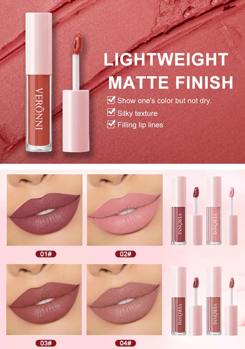 Long-Lasting Waterproof Matte Liquid Lipstick - 7