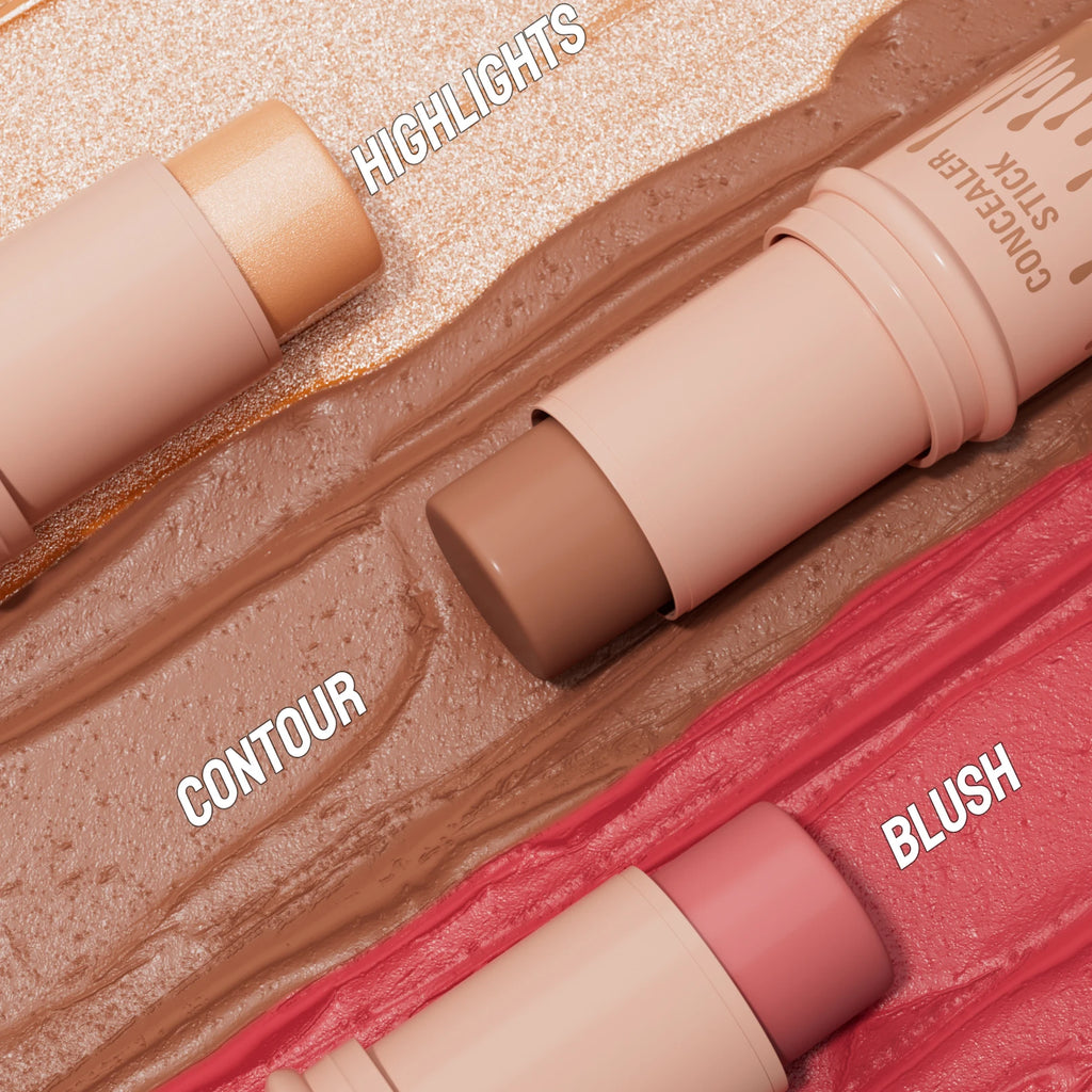3-Piece Face Contouring and Highlighting Makeup Set