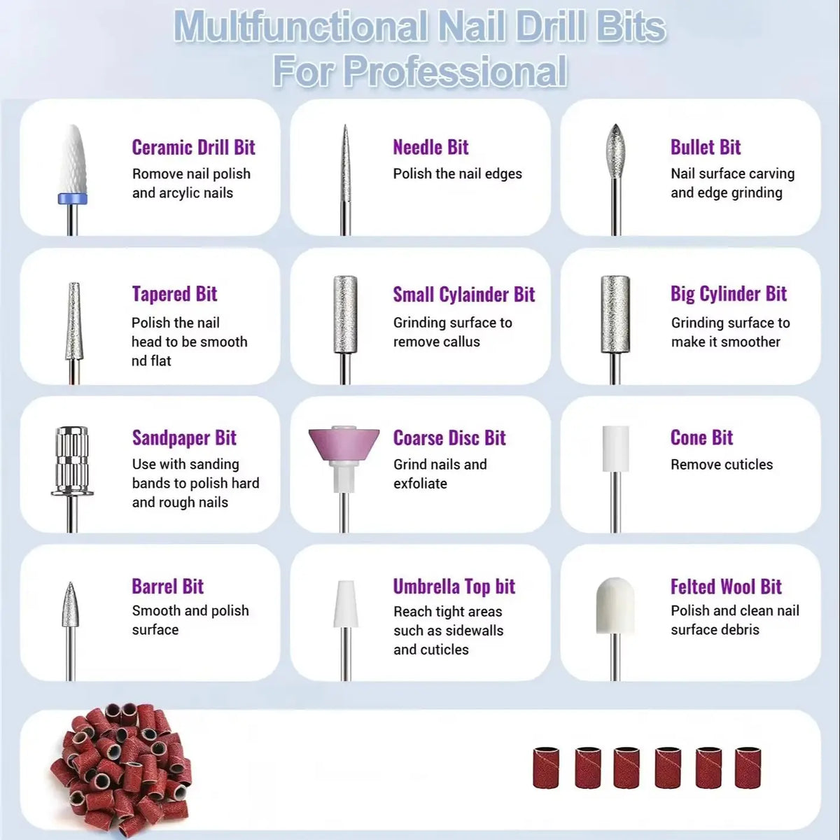 Portable Electric Nail Drill and UV Light Kit