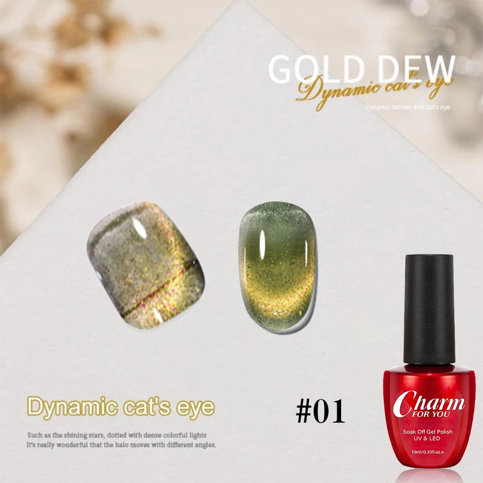9D Galaxy Effect Magnetic Cat Eye Gel Nail Polish - 17