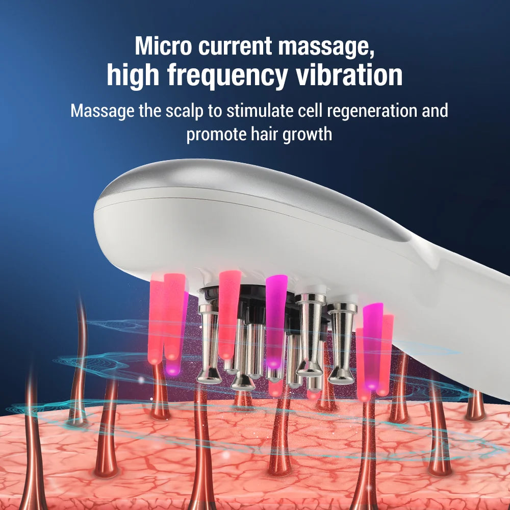 Electric EMS Scalp Massager and Hair Growth Comb