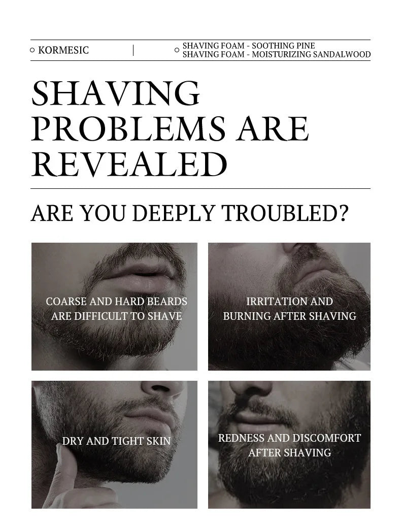 Men's Moisturizing Beard Softening Shaving Foam
