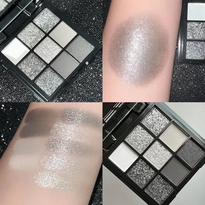 9-Color Smoky Matte and Shimmer Eyeshadow Palette - 1