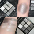 9-Color Smoky Matte and Shimmer Eyeshadow Palette