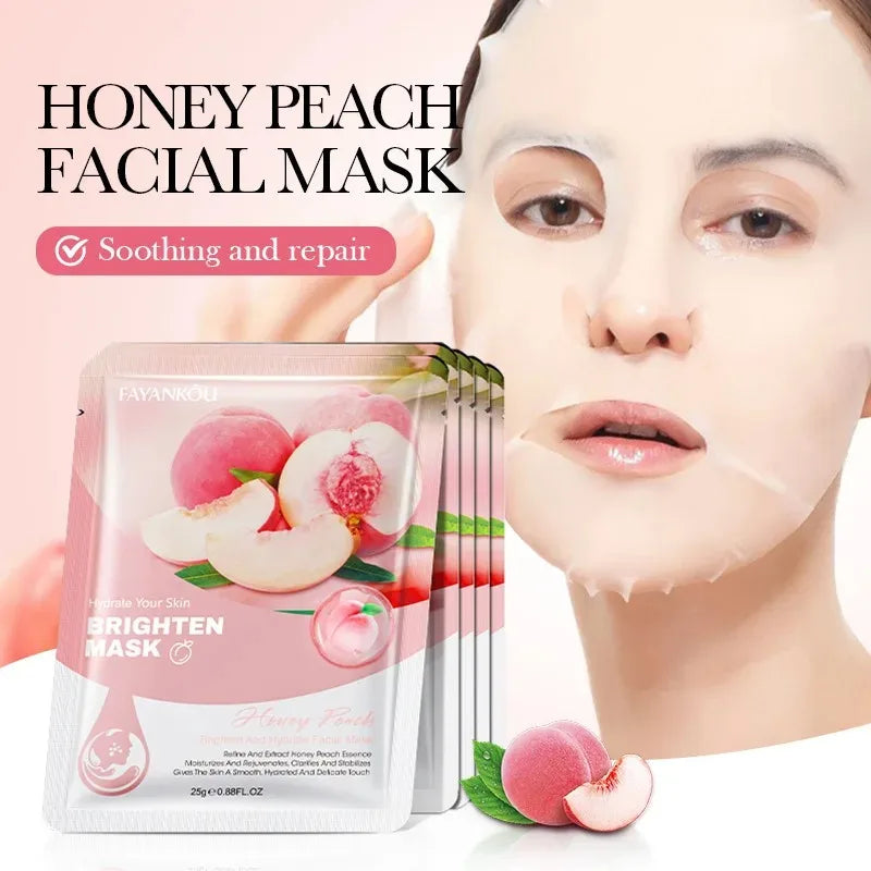 10-Piece Fruit Essence Hydrating and Brightening Facial Mask Set