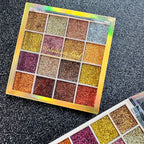 16-Color Glitter Sequin Eyeshadow Palette for Shimmer Makeup
