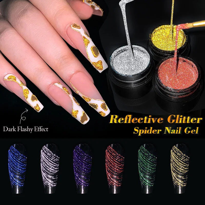 Reflective Spider Gel for Nail Art Design