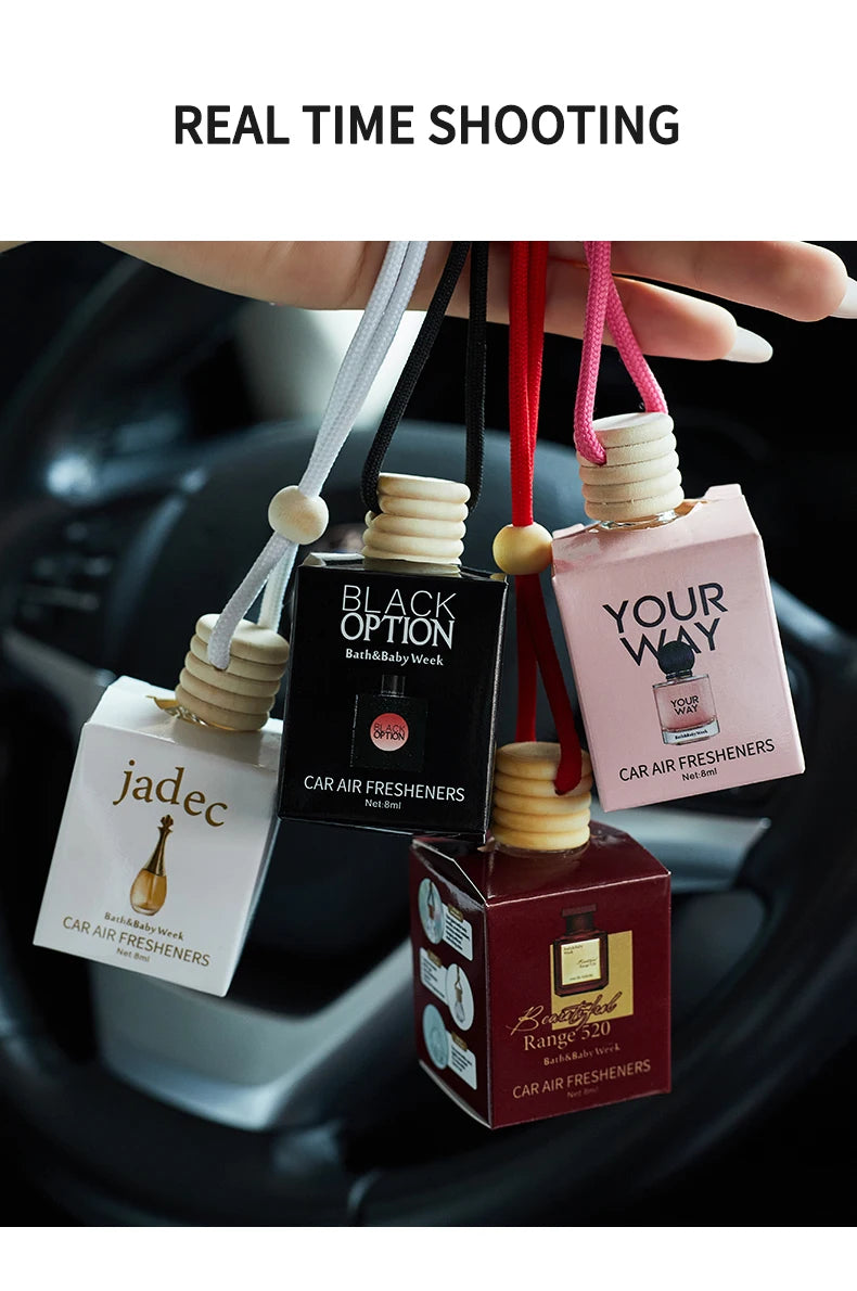 Hanging Glass Car Air Freshener Perfume Bottle
