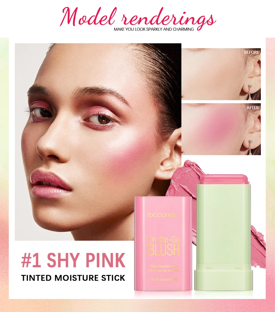Cream Blush and Lip Tint Stick for Natural Glow