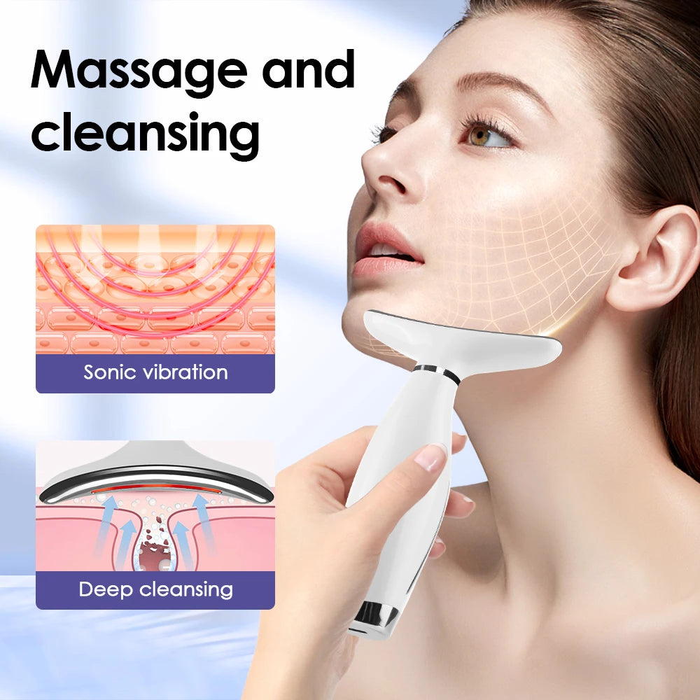 LED Facial and Neck Skin Tightening Massage Device - 9
