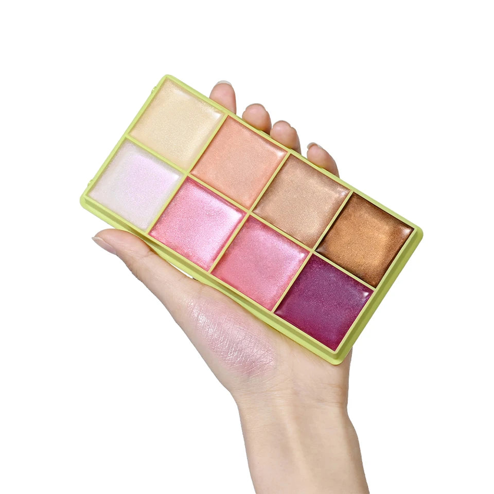 8-Color Cream Contour, Blush and Highlighter Palette
