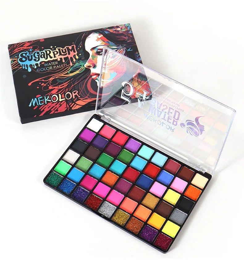 54-Color Professional Water-Based Face and Body Paint Palette