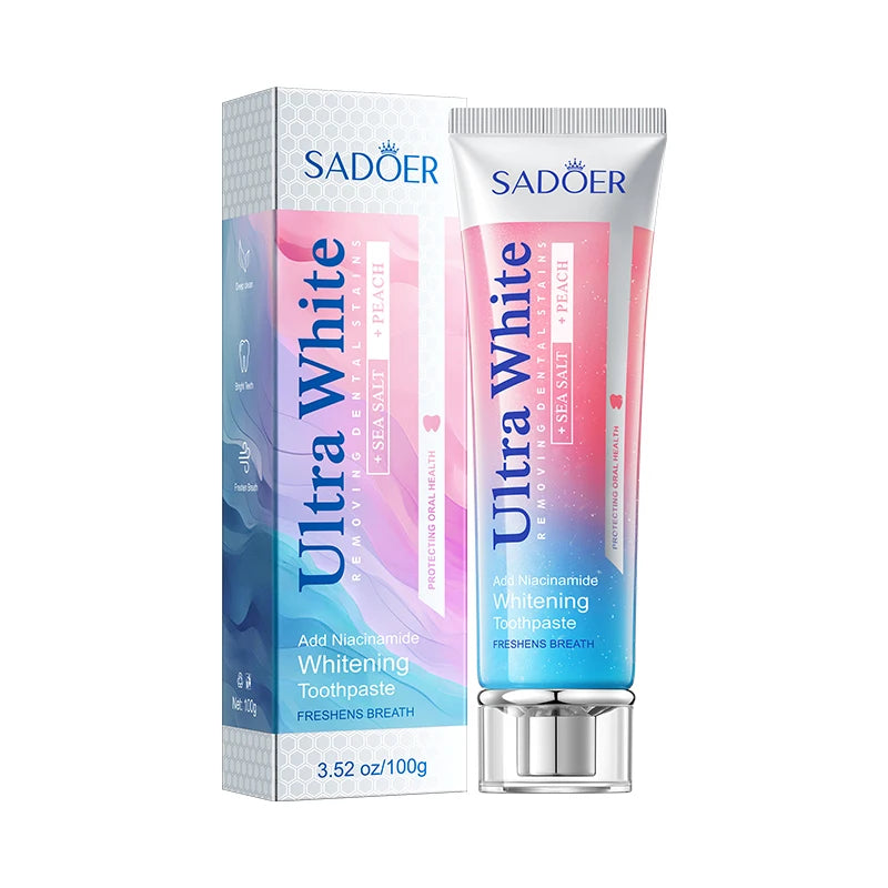 Sea Salt Peach Whitening Toothpaste for Daily Oral Care - 9