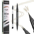 Waterproof Double-Ended Eyebrow Pen for Natural Brows