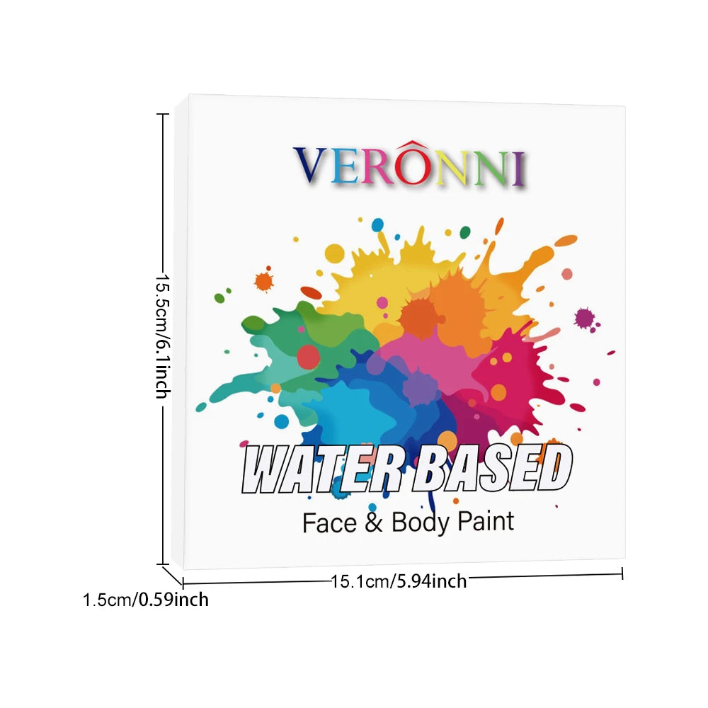 22-Color UV Glow Neon Face and Body Paint Palette - 9