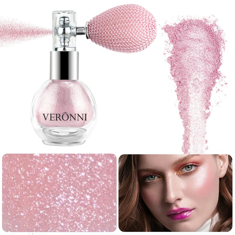 Shimmering Body and Face Glitter Highlighter Spray