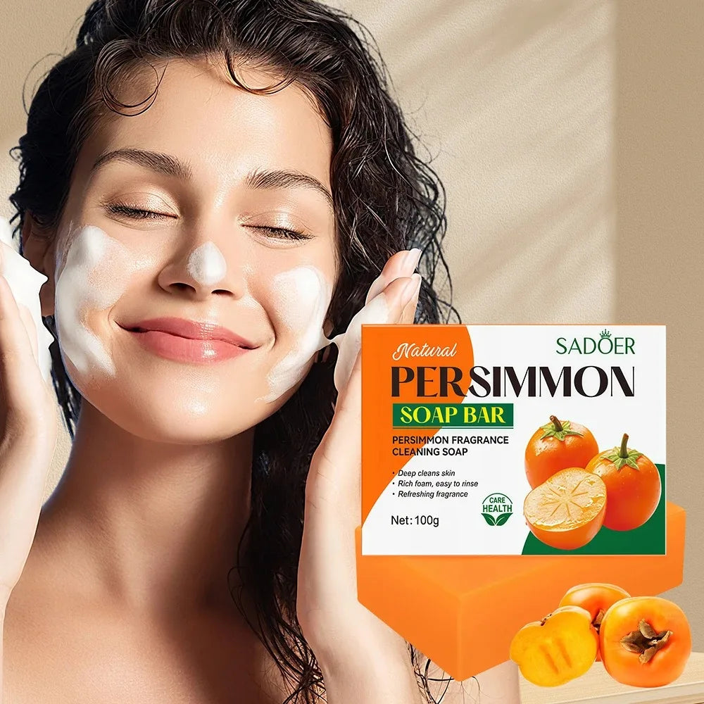 Natural Persimmon Exfoliating Cleansing Soap Bar