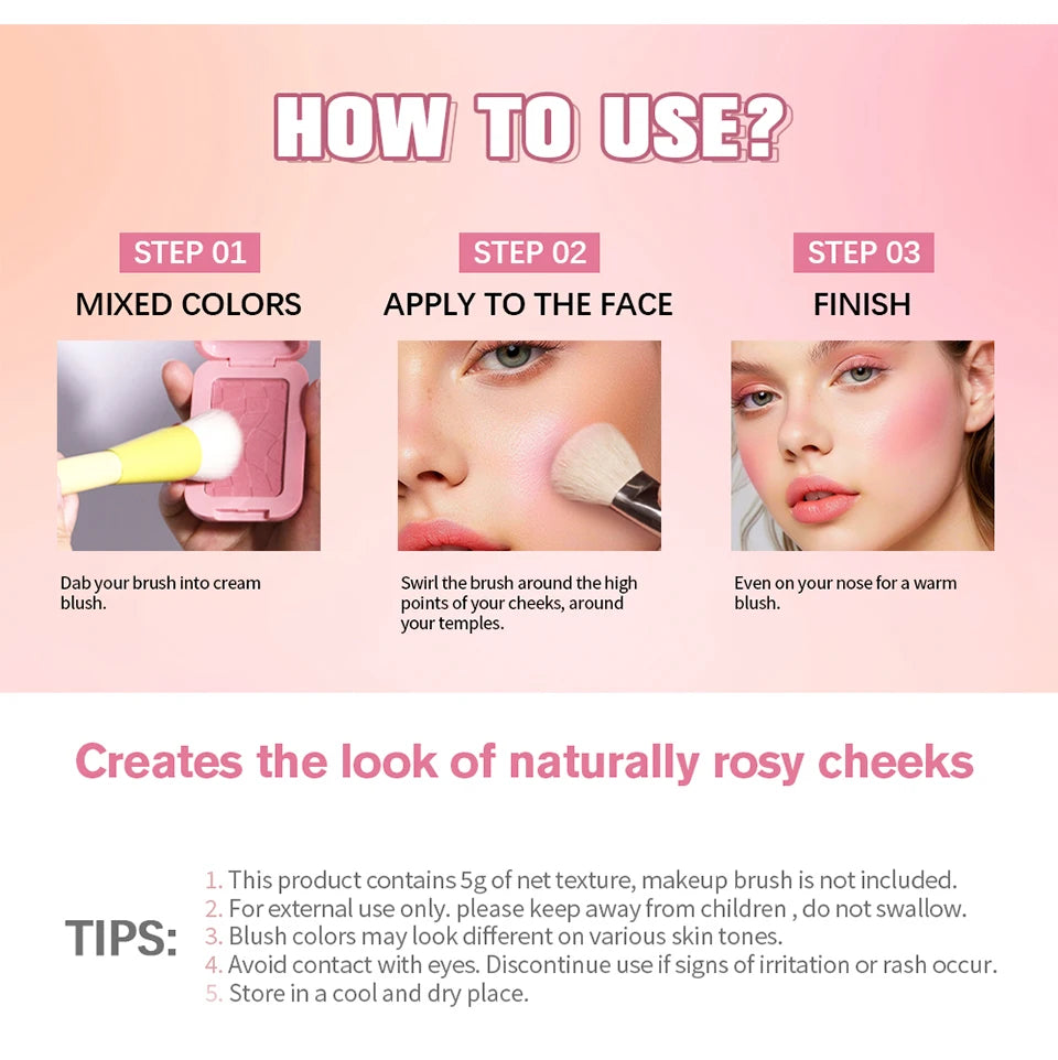 Silky Butter Cream Blush for Long-Lasting Natural Glow - 15