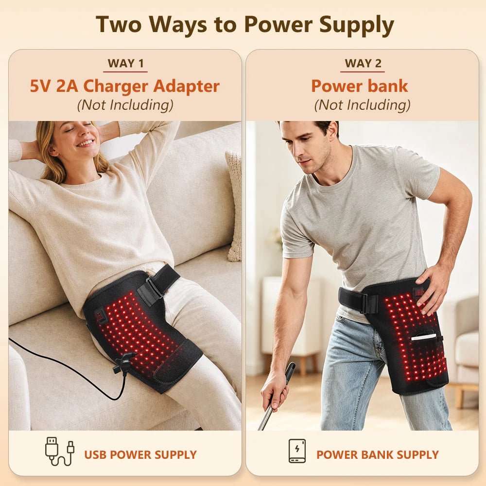Red Light Therapy Heating Hip and Thigh Support Wrap